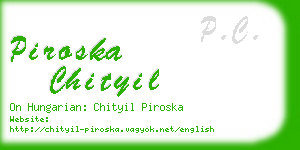 piroska chityil business card